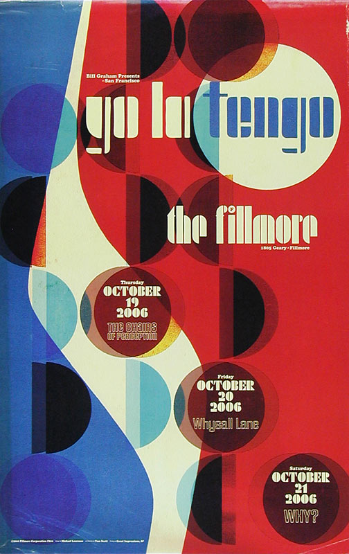 Yo La Tengo 2006 Fillmore F816 Poster