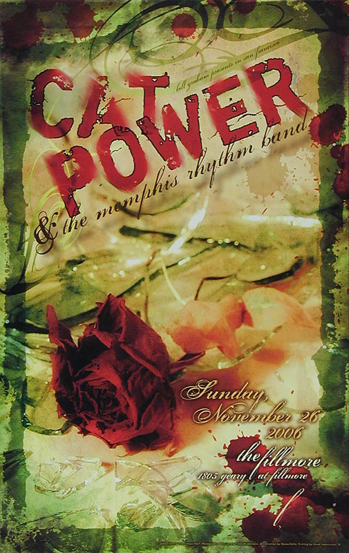 Cat Power and the Memphis Rhythm Band 2006 Fillmore F827 Poster