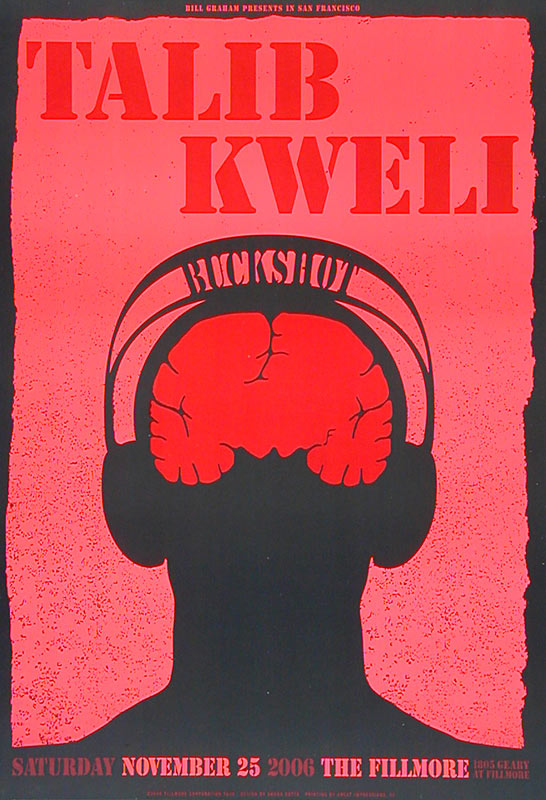 Talib Kweli 2006 Fillmore F830 Poster