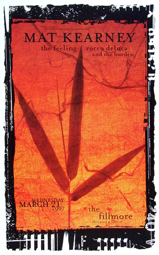 Mat Kearney 2007 Fillmore F848 Poster
