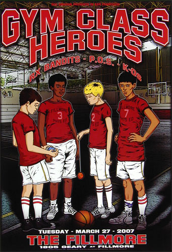 Gym Class Heroes 2007 Fillmore F852 Poster