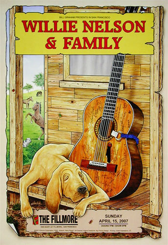 Willie Nelson and Family 2007 Fillmore F858 Poster