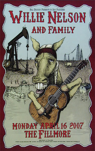 Willie Nelson and Family 2007 Fillmore F859 Poster