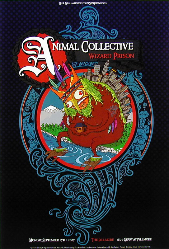 Animal Collective 2007 Fillmore F888 Poster