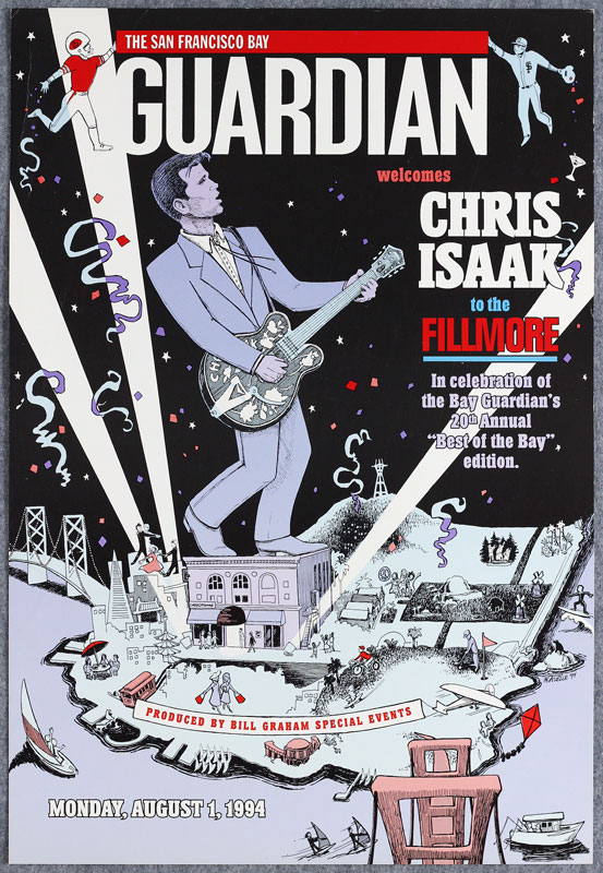 Chris Isaak 1994 Fillmore F8_1_1994 Poster