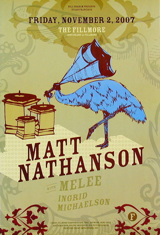 Matt Nathanson 2007 Fillmore F904 Poster