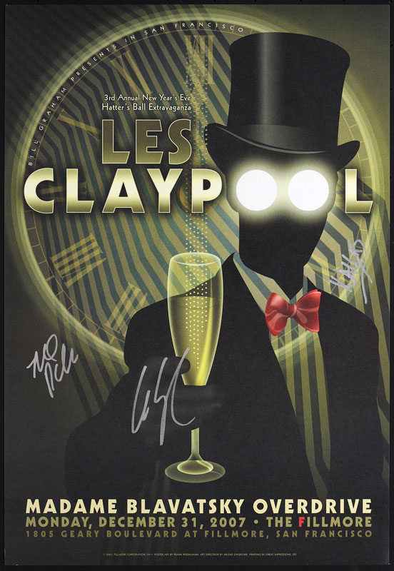 Frank Wiedemann Les Claypool Autographed Poster