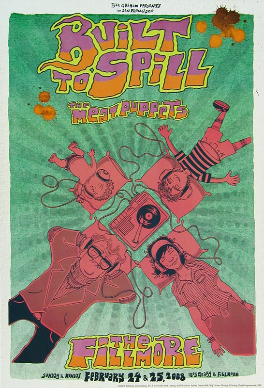 Built To Spill 2008 Fillmore F918 Poster