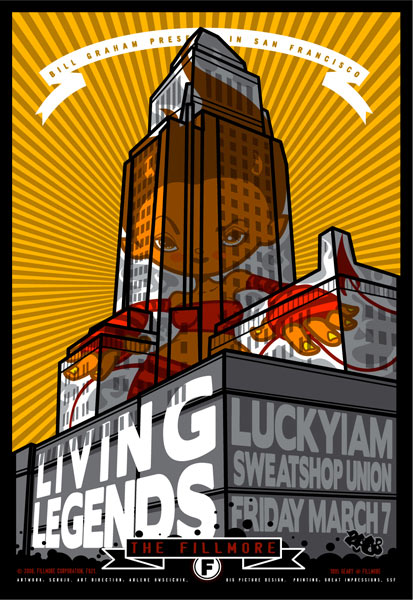 Living Legends 2008 Fillmore F921 Poster