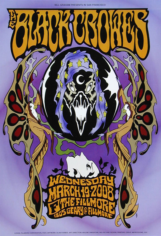 The Black Crowes 2008 Fillmore F923 Poster