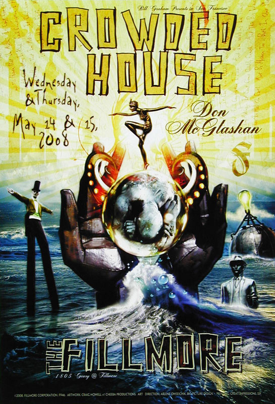 Crowded House 2008 Fillmore F946 Poster