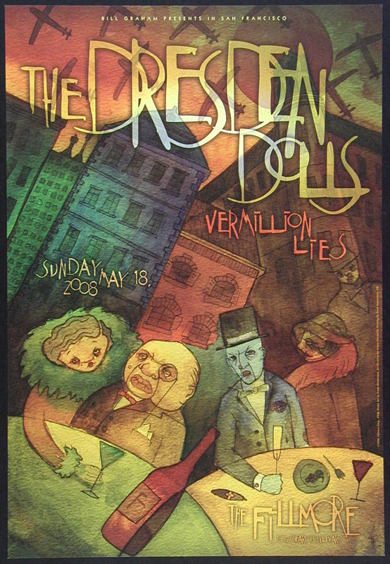 The Dresden Dolls 2008 Fillmore F948 Poster