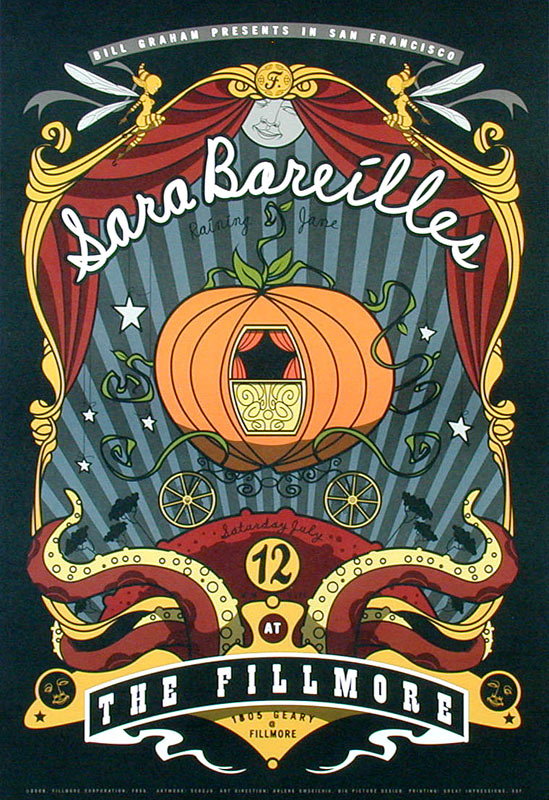 Sara Bareilles 2008 Fillmore F956 Poster