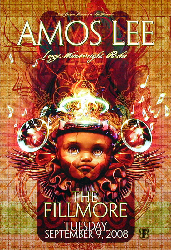 Amos Lee 2008 Fillmore F969 Poster