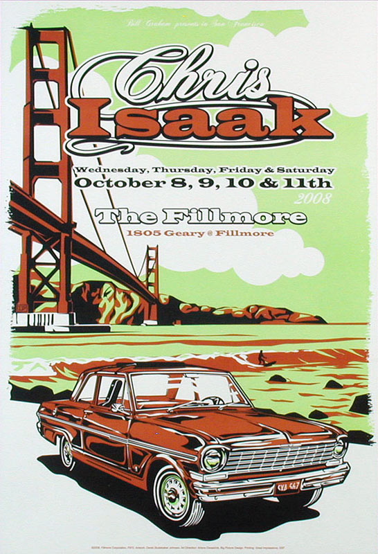 Chris Isaak 2008 Fillmore F973a Poster