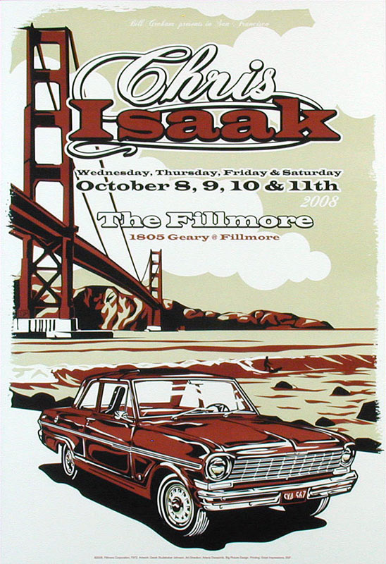 Chris Isaak 2008 Fillmore F973b Poster