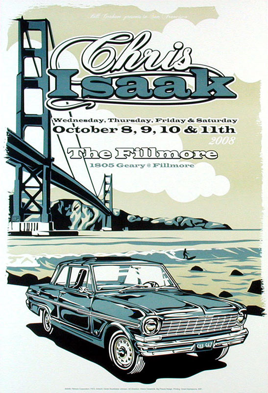 Chris Isaak 2008 Fillmore F973c Poster
