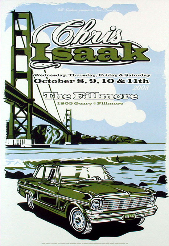 Chris Isaak 2008 Fillmore F973d Poster