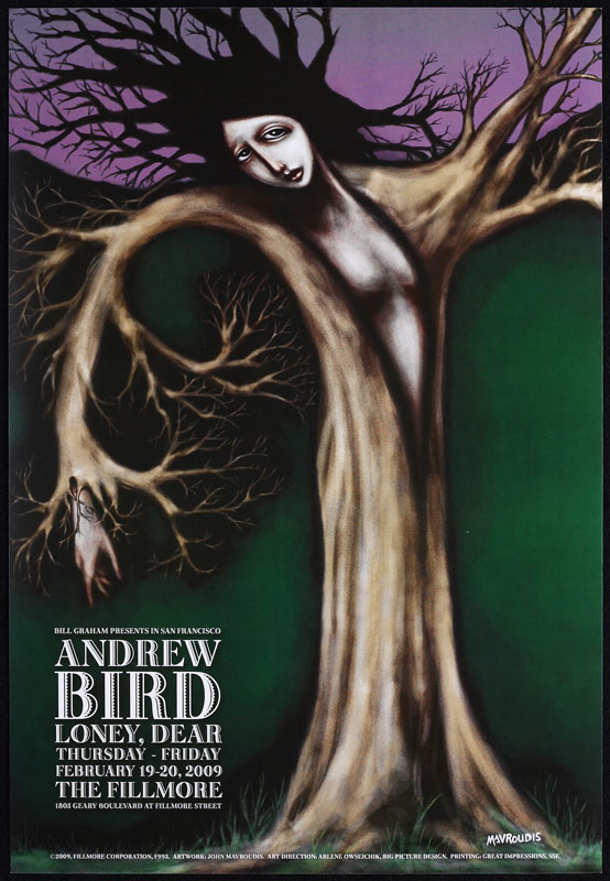 Andrew Bird 2009 Fillmore F993 Poster