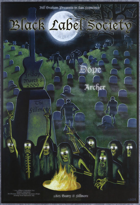 Black Label Society 2009 Fillmore F996 Poster