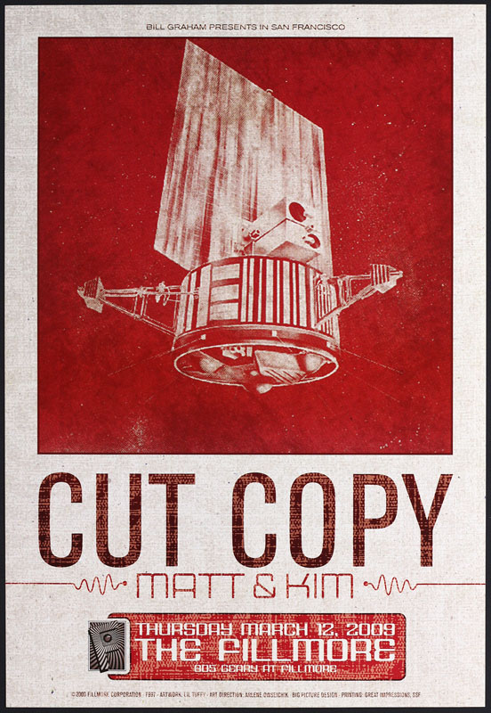 Cut Copy 2009 Fillmore F997 Poster