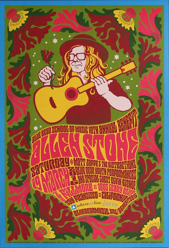 Allen Stone 2016 Fillmore F_BluBear Poster