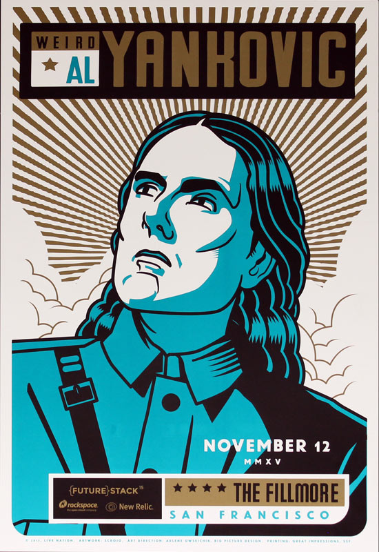 Weird Al Yankovic 2015 Fillmore LN_15_11_12 Poster