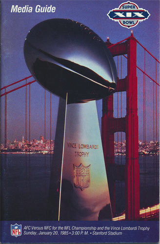 1985 Super Bowl XIX 49ers vs. Dolphins Media Guide