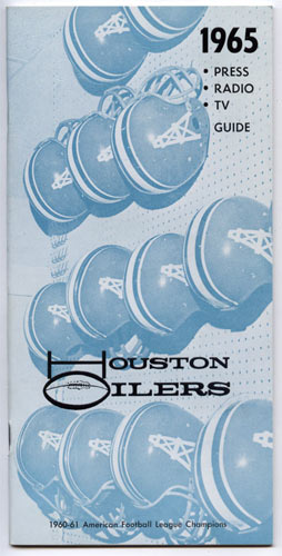 1965 Houston Oilers Media Guide