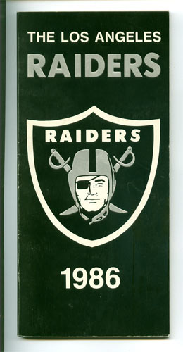 1986 Los Angeles Raiders  Media Guide