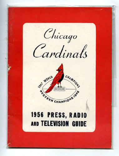 1956 Chicago Cardinals Media Guide