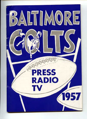 1957 Baltimore Colts Media Guide