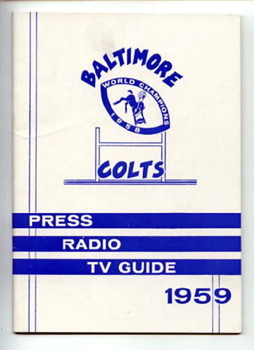 1959 Baltimore Colts Media Guide