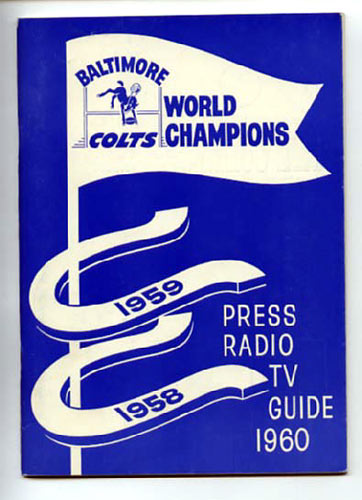1960 Baltimore Colts Media Guide