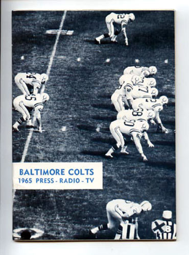 1965 Baltimore Colts Media Guide