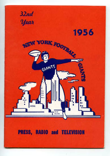 1956 New York Giants Media Guide