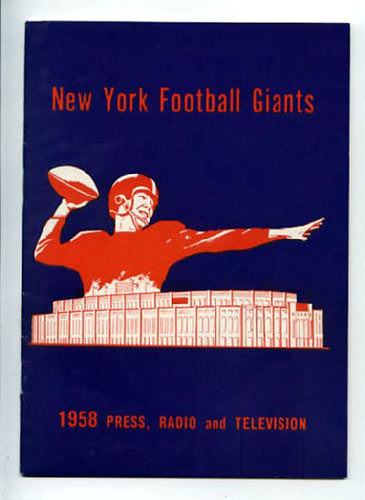 1958 New York Giants Media Guide