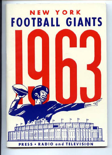 1963 New York Giants Media Guide