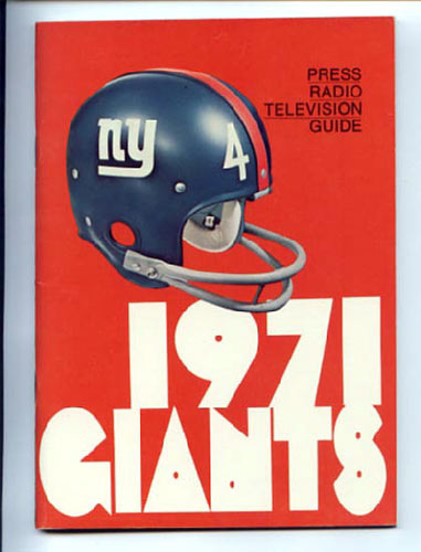 1971 New York Giants Media Guide