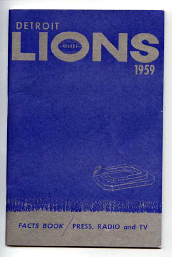 1959 Detroit Lions Media Guide