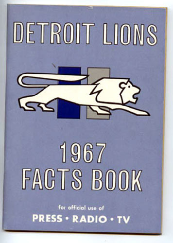 1967 Detroit Lions Media Guide