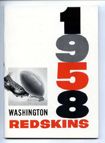 1958 Washington Redskins Media Guide