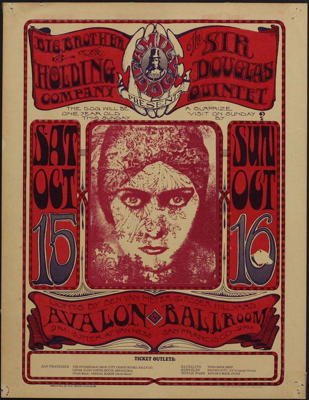 FD # 30-1 Big Brother & the Holding Co. Family Dog handbill FD30