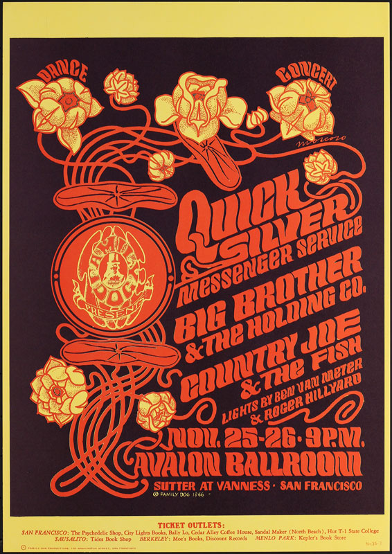 FD # 36-3 Quicksilver Messenger Service Family Dog Poster FD36