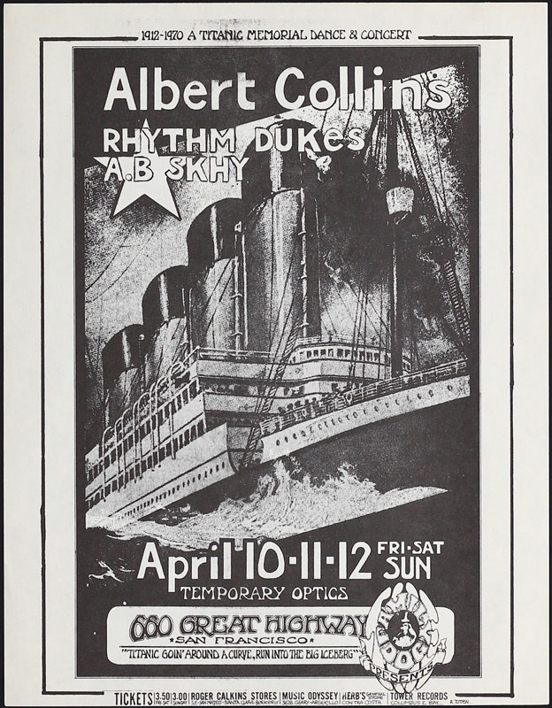 FD # GH700410-1 Albert Collins Family Dog handbill FDGH700410