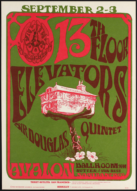 FD # 24-2 13th Floor Elevators Family Dog Poster FD24