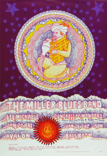 FD # 44-2 Miller Blues Band Family Dog Poster FD44