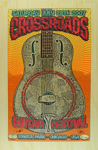 Chuck Sperry Firehouse Eric Clapton 2007 Crossroads Guitar Festival Poster