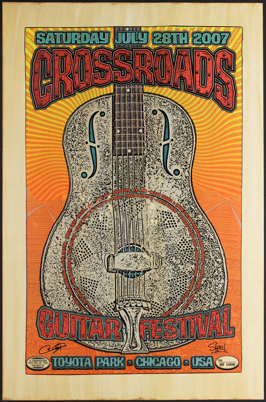 Firehouse Eric Clapton 2007 Crossroads Guitar Festival - With 2010 Crossroads Backprint Poster