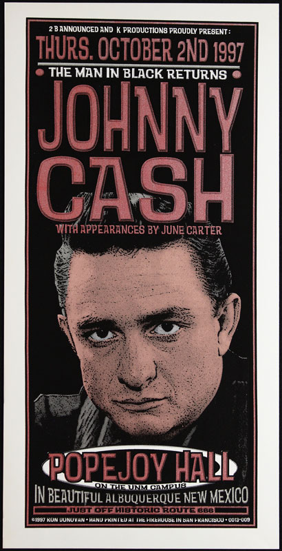 Ron Donovan Johnny Cash Poster